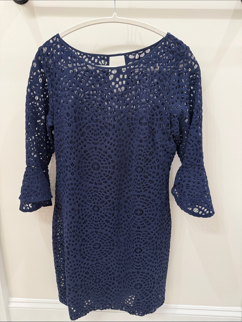 Lilly Pulitzer Navy Blue Crochet Mini Dress